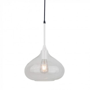 Pendant- E27, Ø285, Modern, Shiny glass, White