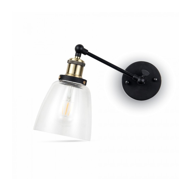 LED Стенна Лампа, Конус, Прозрачно Стъкло, Ф140