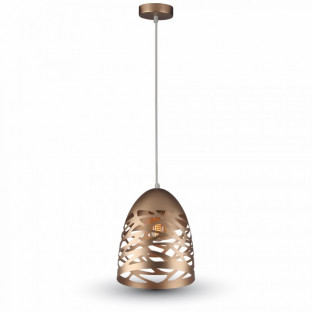 LED Transparent Glass + Wood Pendant Light With Canopy