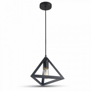 LED Transparent Glass + Wood Pendant Light With Canopy