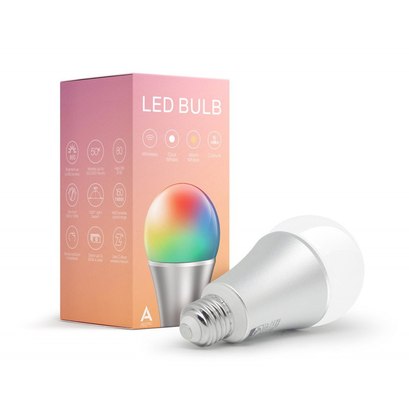LED bulb Aeotec - dimmable, RGB