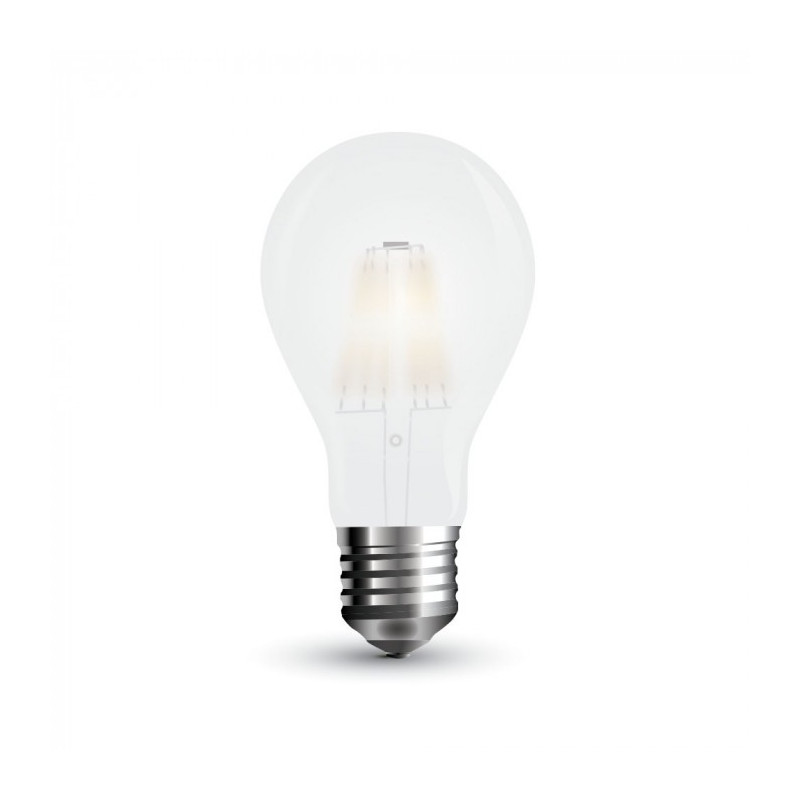 LED Крушка - 5W, Filament, E27, A60, Матирано Покритие, Бяла Светлина