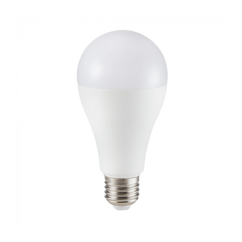 LED Крушка - E27, 17W, A65, Samsung чип, 5 години гаранция, Топло бяла светлина