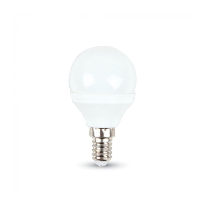 LED Крушка - E14, 5.5W, P45, Samsung чип, 5 години гаранция, Бяла светлина