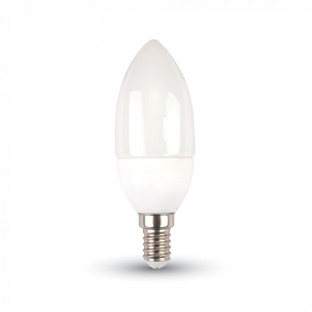 LED Крушка - E14, 5.5W, Кендъл, Samsung чип, 5 години гаранция, Дневна светлина