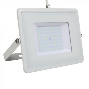 LED Floodlight - 50W, SMD, Samsung chip, 5 years warranty, White body, Warm white light
