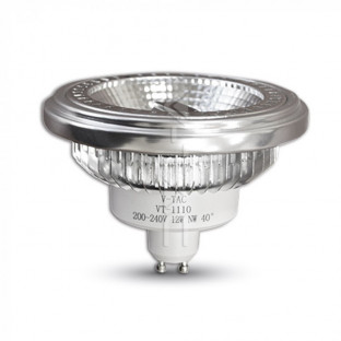 LED Spotlight - GU10, 12W, АR111, Dimmable, White light