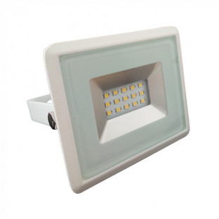 LED Floodlight - 10W, E-Series, White Body, Warm white light