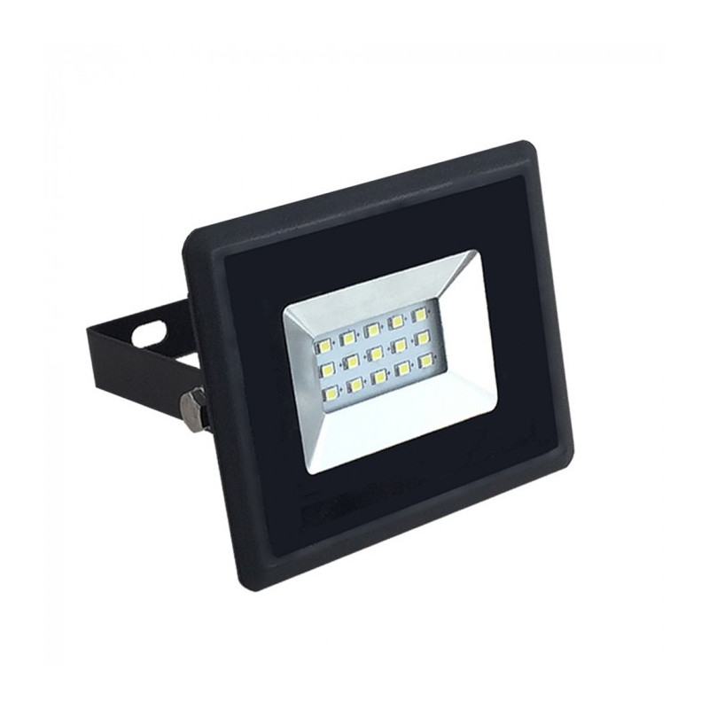 LED Floodlight - 10W, E-Series, Black Body, Warm white light