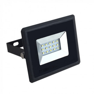 LED Прожектор - 10W, E-Series, Черно Тяло, Бяла Светлина