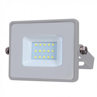 LED Floodlight - 10W, SMD, Samsung chip, 5 years warranty, Grey body, Grey glass, Warm white light