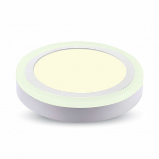 LED Surface Panel - 12W+3W, Circle, Warm white