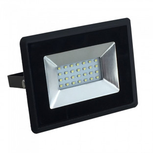 LED Floodlight - 20W, E Series, Black body, Warm white