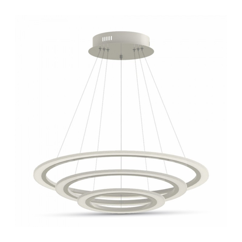 LED Soft light chandelier - 70W, 3 rings, Day white light