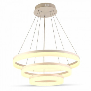 LED Soft light chandelier - 80W, 3 rings, Warm white light
