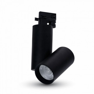 LED Прожектор  - 30W, Релсов монтаж, Черно тяло, Дневна светлина