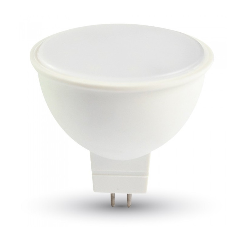LED Крушка SMD - 7W, MR16, 12V, Пластик, Бяла светлина