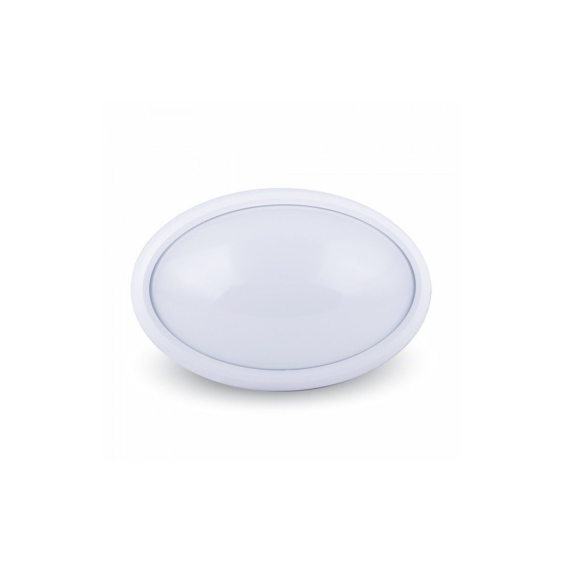 LED Dome light 8W, Oval, White body, IP66, White light