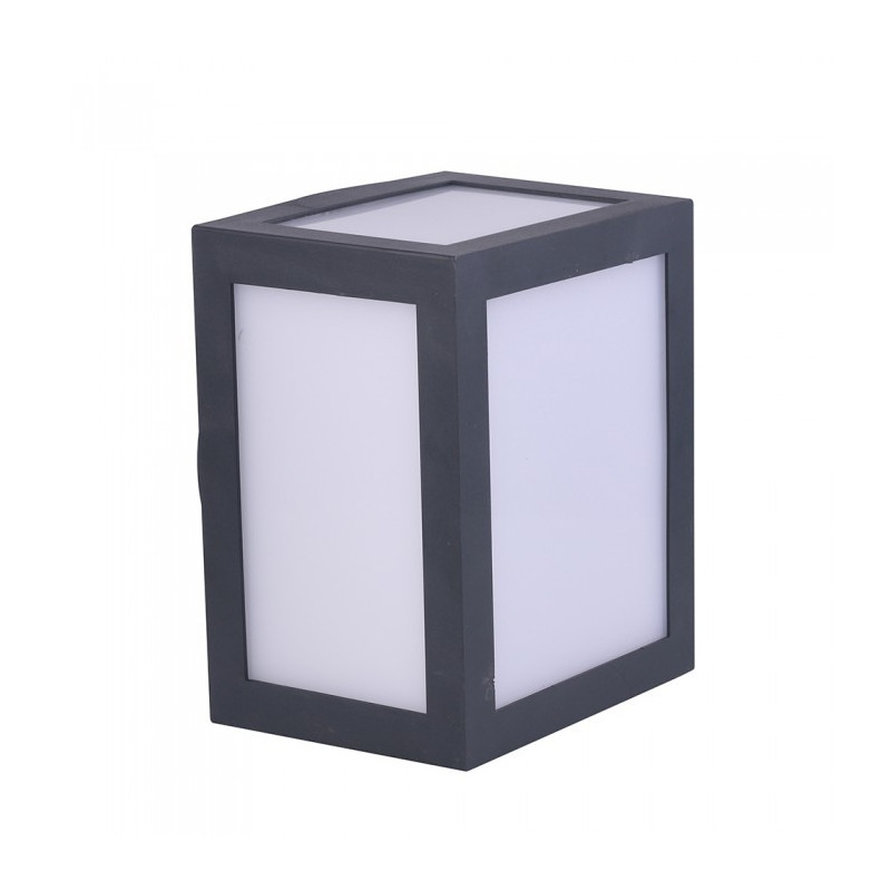 LED Wall Lamp - 12W, Grey body, IP65, Warm white light