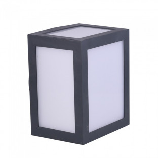 LED Wall Lamp - 12W, Grey body, IP65, Day white light