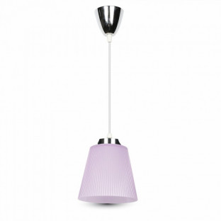 LED Wall Lamp - 7W, Chrome body, Purple shade
