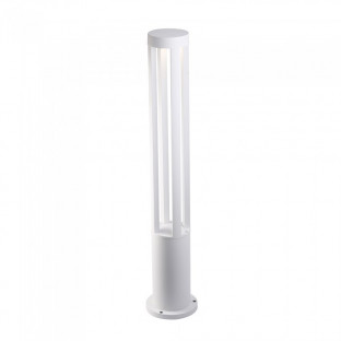 LED Градинска лампа - 10W,  80см, Бяло тяло, Топло бяла светлина
