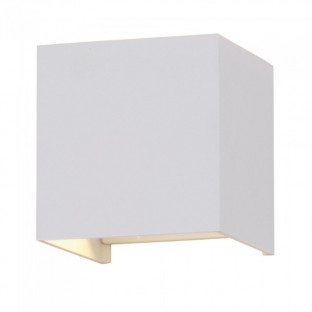 LED Wall Lamp With Bridgelux Chip - 12W, Square, White body, Warm white light