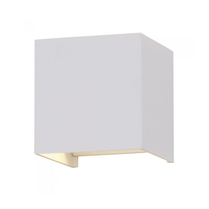 LED Wall Lamp With Bridgelux Chip - 12W, Square, White body, Warm white light