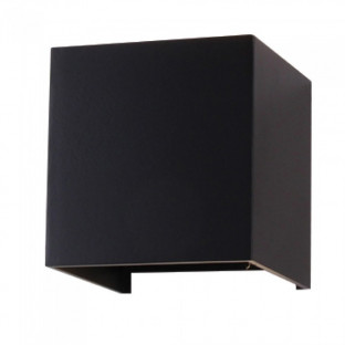 LED Wall Lamp With Bridgelux Chip - 12W, Square, Black body, Warm white light