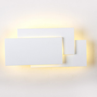 LED Стенна Лампа - 12W, Бяло тяло, Дневна светлина