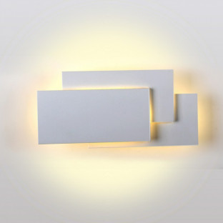 LED Стенна Лампа - 12W, Сиво тяло, Топло бяла светлина