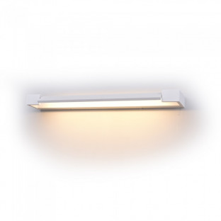 LED Стенна Лампа - 18W, Бяло тяло, Топло бяла светлина