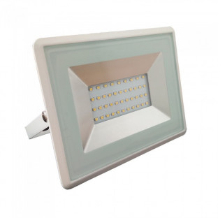 LED Floodlight E-Series - 30W, SMD, White Body, Warm white light