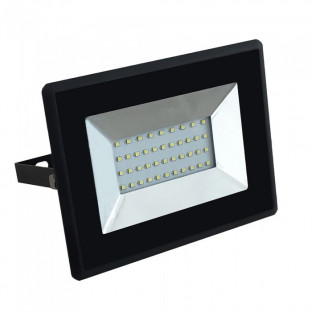 LED Прожектор Е-Series - 30W, SMD, Черно тяло, Топло бяла светлина