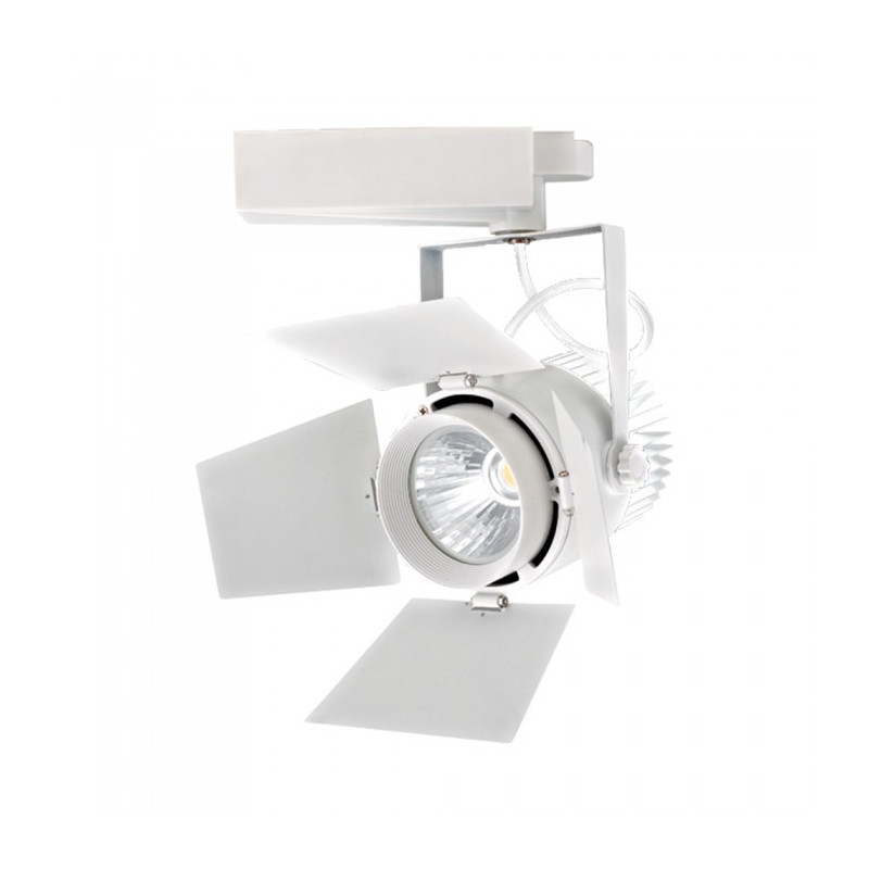 LED Прожектор SAMSUNG CHIP - 33W, Релсов монтаж, Бяло тяло, Топло бяла светлина