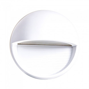 LED Step light - 3W, White body, Circle, Warm white light