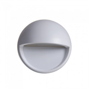 LED Step light - 3W, Grey body, Circle, Warm white light