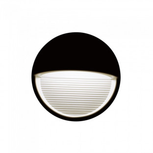 LED Step light - 3W, Black body, Circle, Warm white light