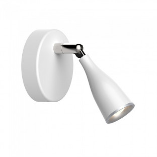 LED Единична спот лампа - 4.5W, Бяло тяло, Топло бяла светлина