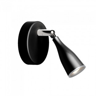 LED Единична спот лампа - 4.5W, Черно тяло, Топло бяла светлина