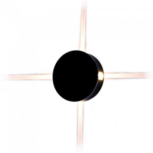 LED Стенна лампа - 4W, Черно тяло, Кръг, Дневна светлина