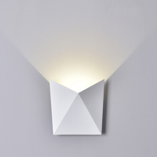 LED Стенна лампа - 5W, Бяло тяло, Една посока, Дневна светлина
