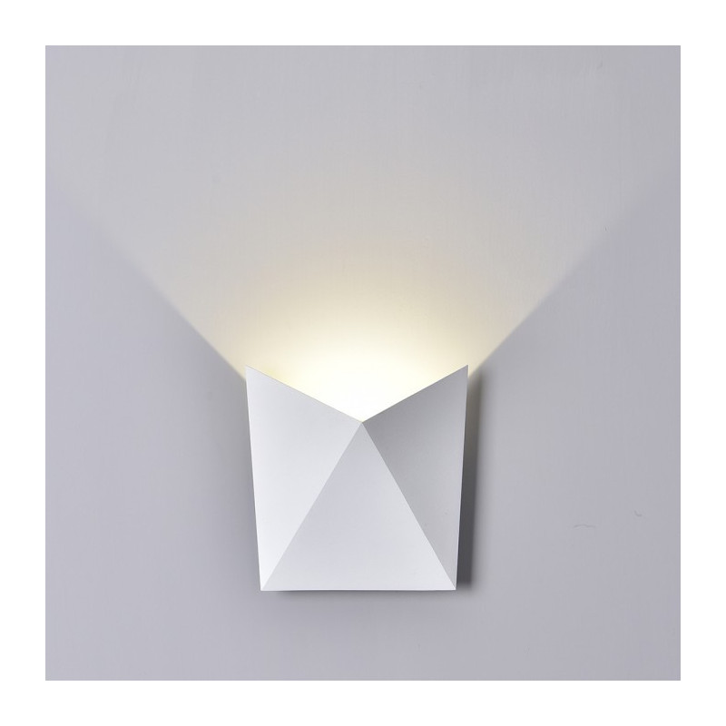 LED Стенна лампа - 5W, Бяло тяло, Една посока, Дневна светлина