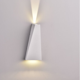 LED Wall light - 6W, White body, Up/down, Warm white light