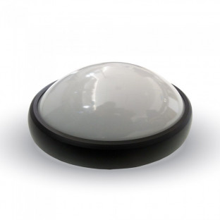 LED Domelight Round - 8W, Black body, Warm white light