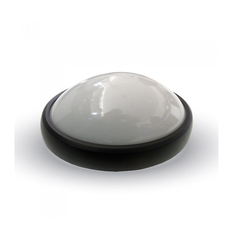 LED Domelight Round - 8W, Black body, Warm white light