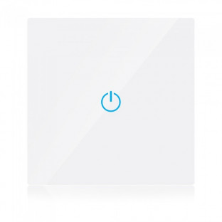 WIFI Smart touch switch - Single, White, Compatible with Amazon Alexa and google home