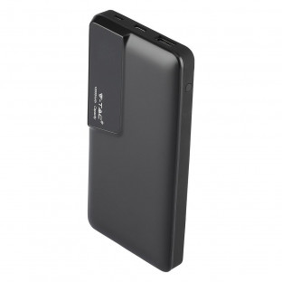 Power bank with digital display 10000 mah - USB type C, black