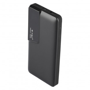 Външна батерия с дигитален дисплей 10000 mah - USB type C, черна