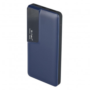 Power bank with digital display 10000 mah - USB type C, navy